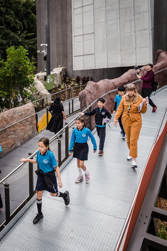 Gandel Gondwana Garden Melbourne Museum Kids on Walkway