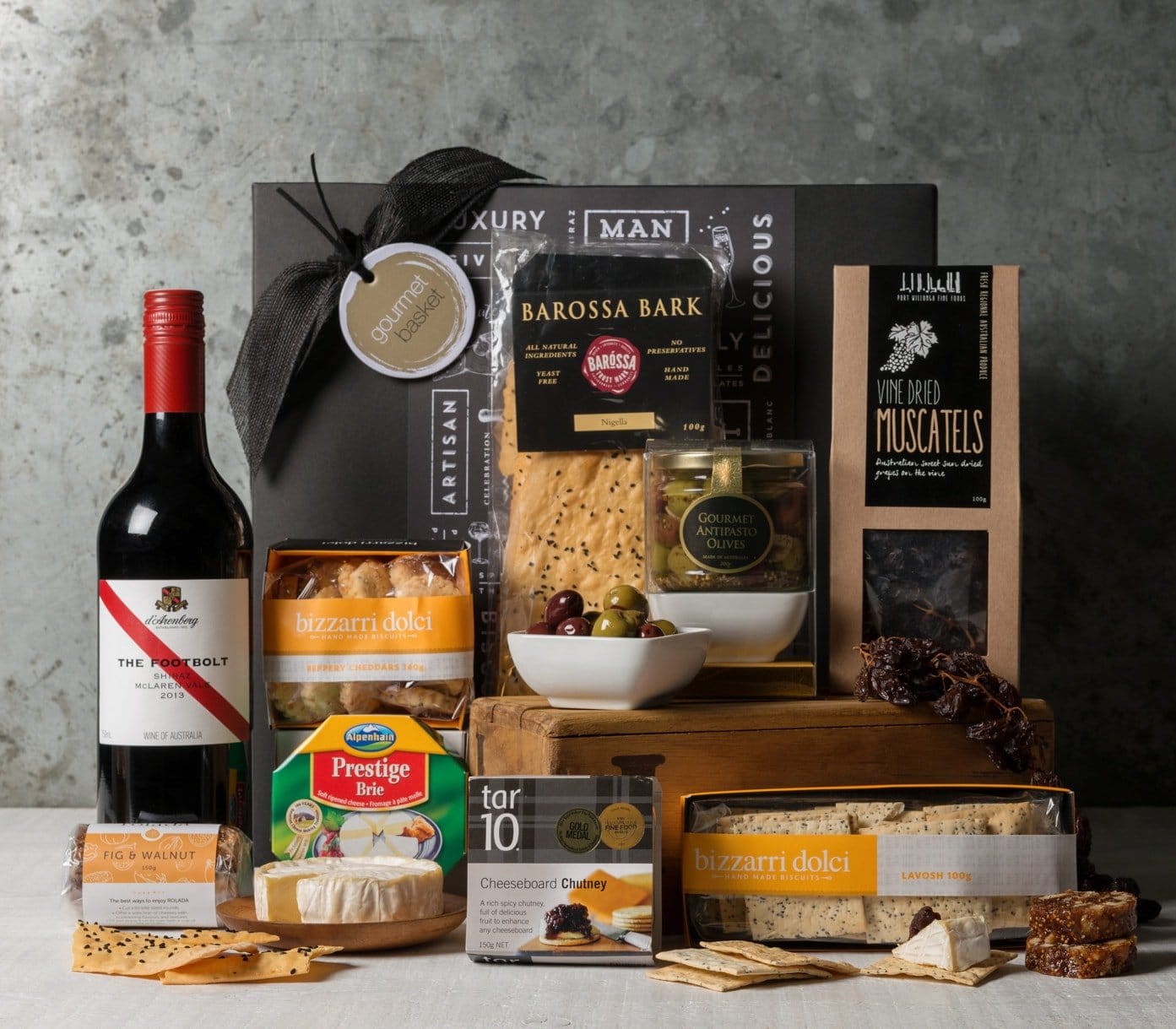 Gourmet Basket Premium Cheese and Wine Hamper